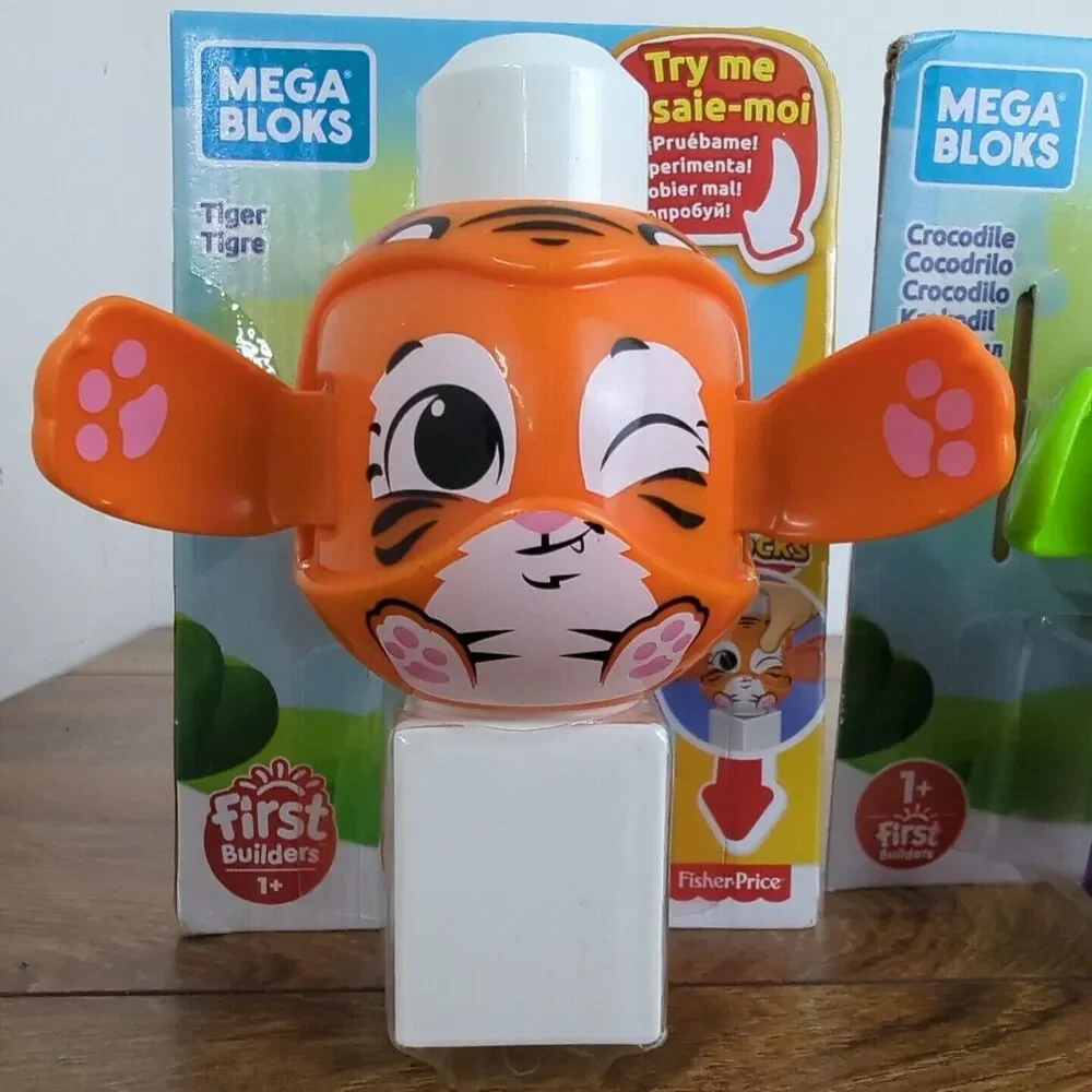 Fisher Price Peek A Block Tiger & Crocodile 2 pcs SET NEW